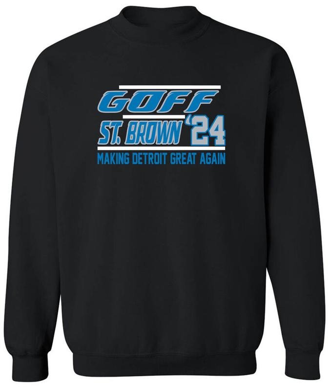 Jared Goff Amon-Ra St. Brown Lions 2024 Sweatshirt T-Shirts, Hoodie | RetroVerseTees.com