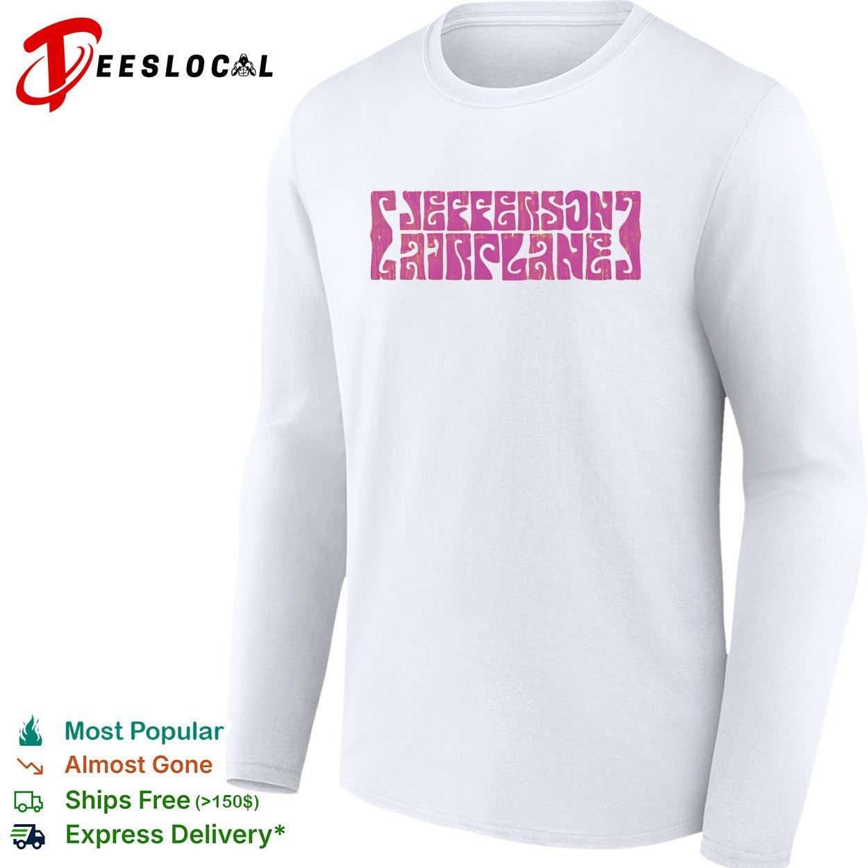 Jefferson Airplane psychedelic logo shirt