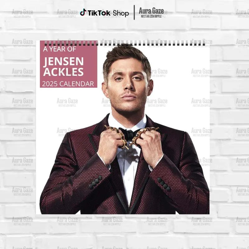 Jensen Ackles 2025 Wall Calendar Planner, Supernatural Dean Winchester, Jensen Ackles Fan Gift For Her, Fan Merchandise,...