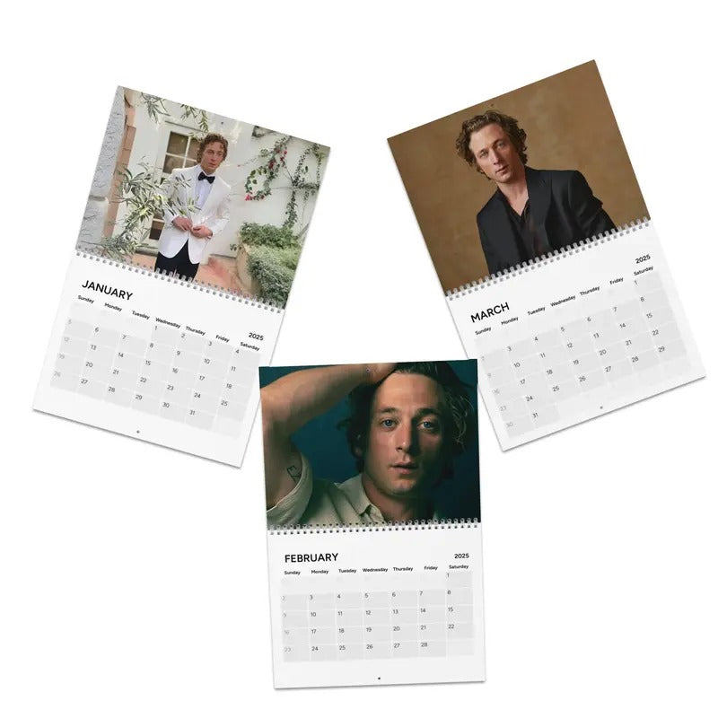 Jeremy Allen White Desk Calendar 2025, The Bear Gift, Yes Chef, Carmen Berzatto, Yes Chef, New Year 2025 Calendar...