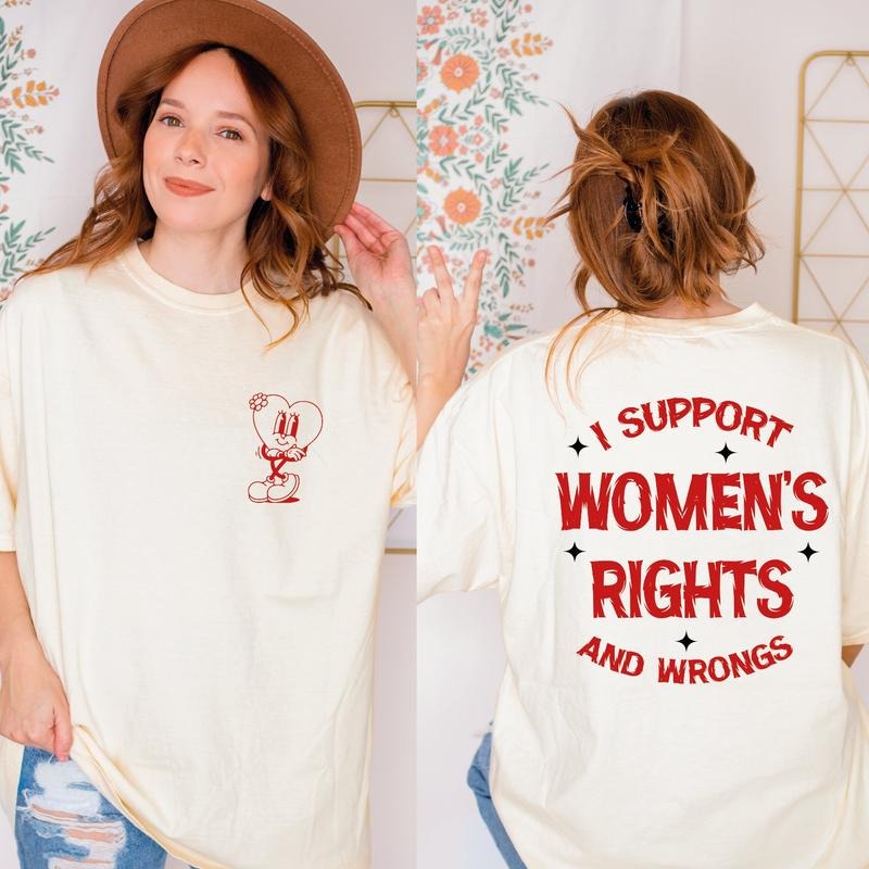 Jessie J Ross I Support Womens Rights And Wrongs T-shirt, Feminist Girl Power Rebel Sweatshirt, Vintage Inspired Graphic...