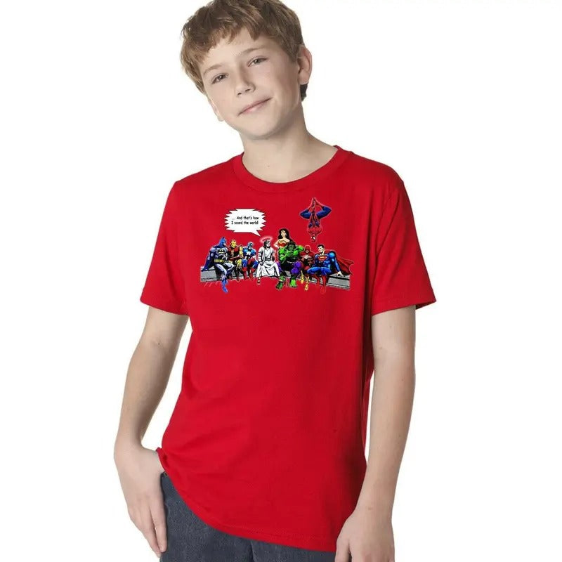 Jesus & Superheroes And That's How I Saved The World Kids T-Shirt Hoodie, Sweatshirt | RetroVerseTees.com