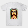 Jesus Christ Lightsaber brand Graphic T-Shirt