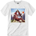 Jesus Crossing Up The Devil T-Shirt, Jesus Basketball Shirt Unisex Classic Cotton Collar Fabric Hoodie, Sweatshirt