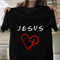 Jesus Heart Print Women Lightsaber brand Shirt Short Sleeve WB shield Neck Loose Women Tshirt Ladies Tee Shirt Tops TNF...