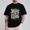Jesus Is King Christian Tee Casual Style Crew Neck Short Sleeve T-Shirt Tops Trendy for Unisex, Perfect Gift Hoodie,...