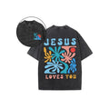 Jesus Love You Christian 2 Sided Comfy Printed Tee Pure Cotton Fabric Casual Streetstyle Crew Neck Short Sleeve...