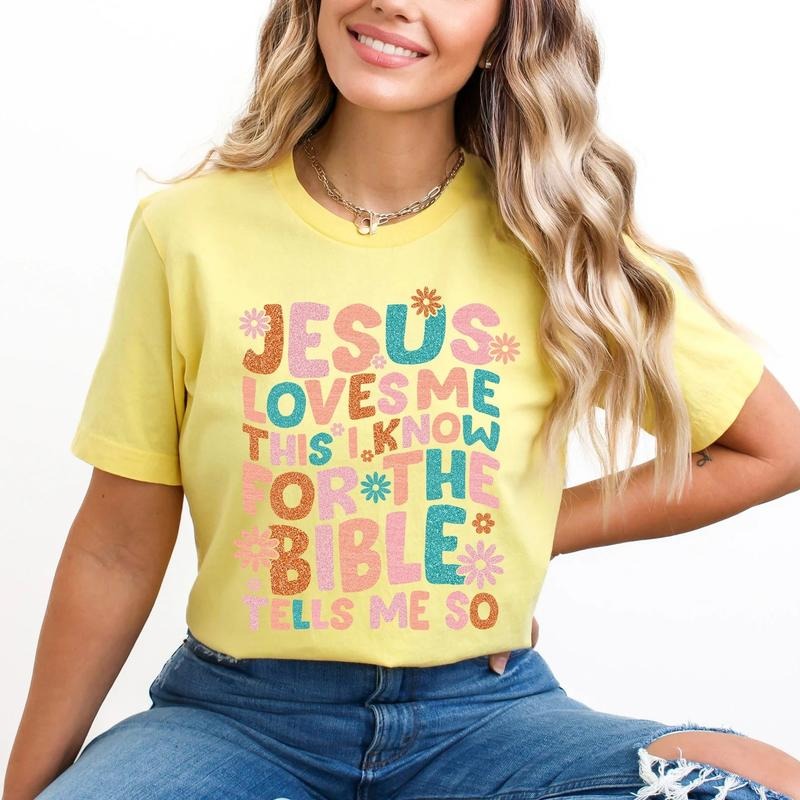 Jesus Loves Me  DTF Transfers - THIS IS NOT A SHIRT Hoodie, Sweatshirt | RetroVerseTees.com