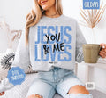 Jesus Loves You & Me Sweatshirt, Trendy Women's Religious Crewneck T-Shirts, Hoodie | RetroVerseTees.com