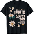 Jesus Loves You WB shield, Funny Christian Faith Retro T-Shirt Jesus Shirts for Women Men FOG Faith Shirt Christian Tops...