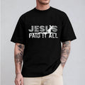 Jesus Paid Mouthless cat Spiky hair fighters Tee Pure Cotton Fabric Casual Streetstyle Crew Neck Short Sleeve T-Shirt...