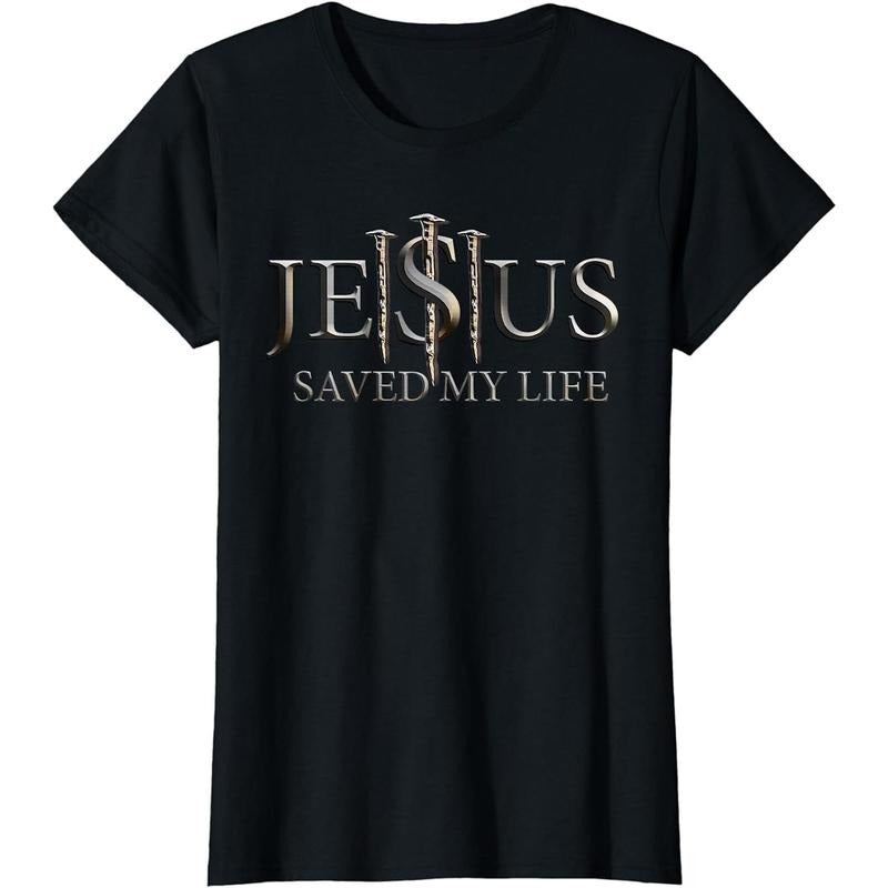 Jesus Saved My Life Christian Religious Believer Men Women T-Shirt Made in USA Hoodie, Sweatshirt | RetroVerseTees.com