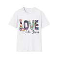 Jesus Shirt Funny Christian T-Shirts: Love Like Jesus Print Tee Religious Faith Short Sleeve Clothes Tops, Menswear Top,...