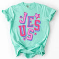 Jesus Varsity Lettering DTF Transfers - THIS IS NOT A SHIRT Hoodie, Sweatshirt | RetroVerseTees.com