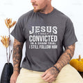 Jesus Was Convicted Red plumber brand WB shield Sham Trial Swoosh Still Follow Him Tee Pure Cotton Fabric Casual...