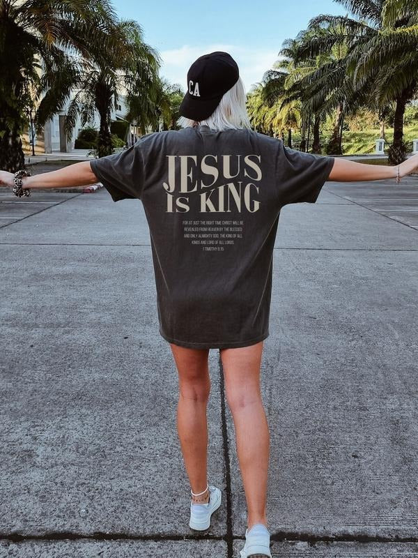 Jesus is King Shirt Jesus is King Tshirt Christian Merch Bible Verse Shirt Cotton Top Hoodie, Sweatshirt | RetroVerseTees.com