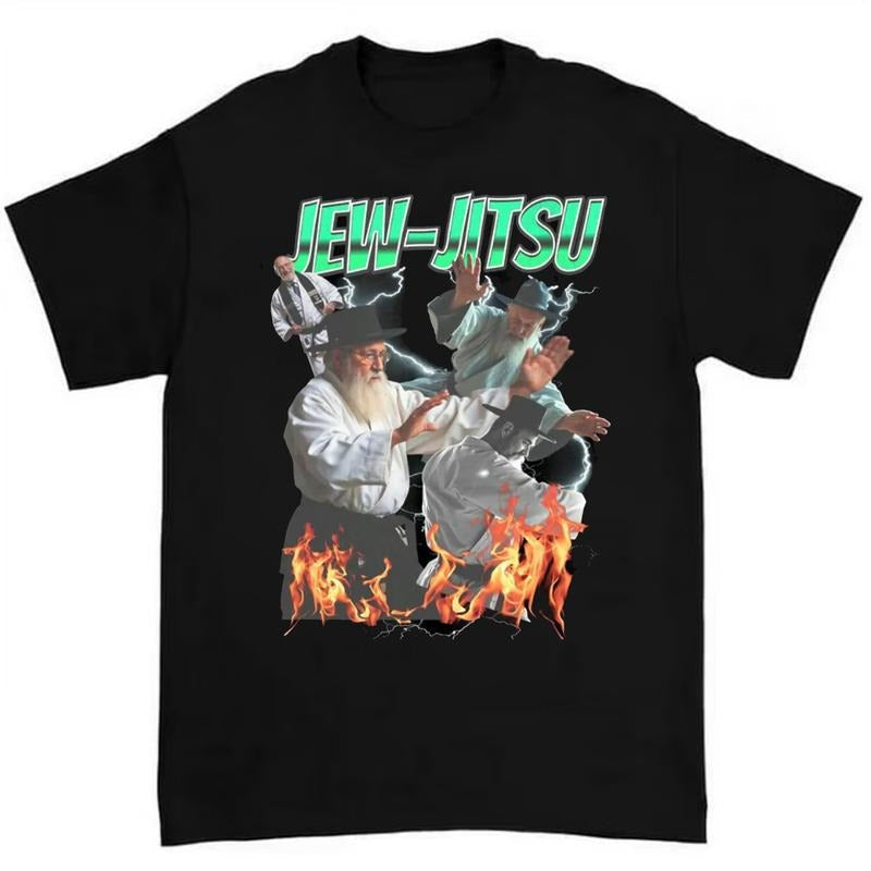 Jewish Meme Shirt Featuring Jew-Jitsu Tee Perfect for Ironic and Y2K Humor Fans Hoodie, Sweatshirt | RetroVerseTees.com