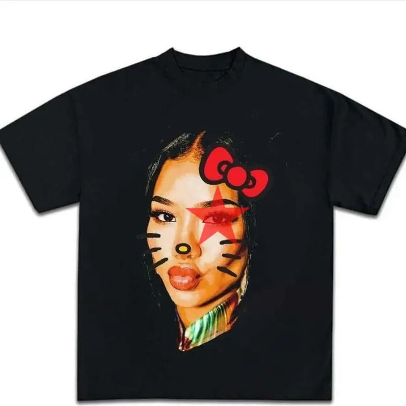 Jhene Kitty Red Big Face T-shirt, Rap Hip Hop Tee Hoodie, Sweatshirt | RetroVerseTees.com