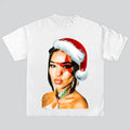 Jhene Kitty Santa Hat Big Face T-shirt, Rap Hip Hop Tee Santa Merry Christmas Hoodie, Sweatshirt | RetroVerseTees.com