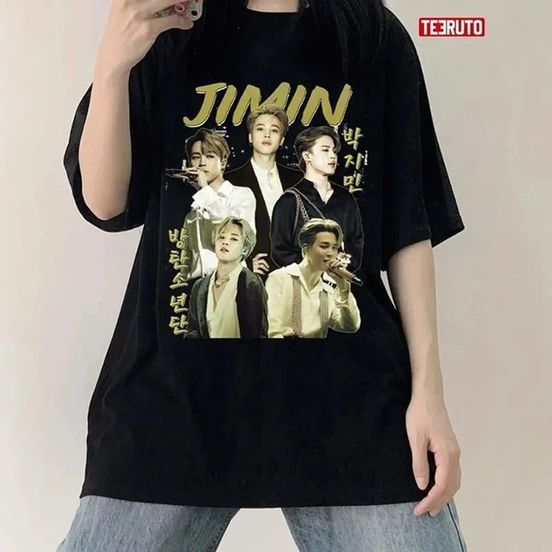 Jimin Kpop Bts Bangtan T-Shirt Unisex Full Size Hoodie, Sweatshirt | RetroVerseTees.com