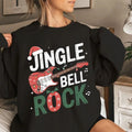 Jingle Bell Rock Christmas Theme Santa Hat Unisex Crewneck Sweater, Christmas Shirt for Men and Women Hoodie, Sweatshirt