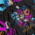 Jinx Arcane T-Shirt Japanese Anime Cartoon Jinx Arcane Graphic T-Shirt All Size Hoodie, Sweatshirt | RetroVerseTees.com