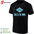 Jive is the word diamond shape emblem music shirt