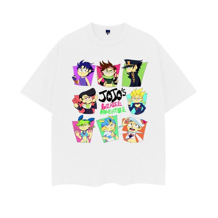 JoJo's Bizarre Adventure "Chibi Version" Heavyweight Vintage Tee 100% Cotton OVERSIZED Anime T-shirt Menswear Top printed...