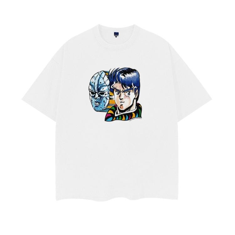 JoJo's Bizarre Adventure "Jonathan & Stone Mask" Heavyweight Vintage Tee 100% Cotton OVERSIZED Anime T-shirt Menswear Top...