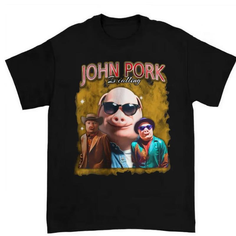 John Pork Is Calling T Shirt Funny Meme Design for Humor and Pig Lovers Hoodie, Sweatshirt | RetroVerseTees.com