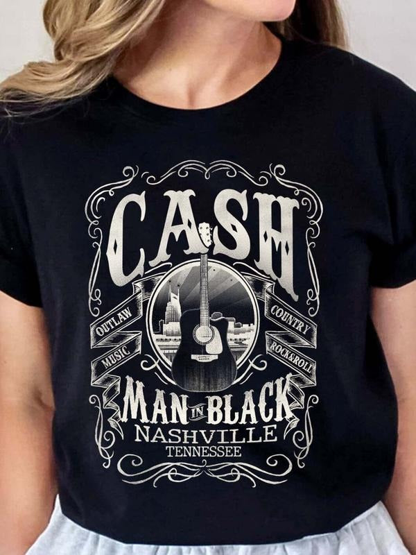 Johnny Cash T-Shirt, Outlaw Country Shirt, Rock Shirt Hoodie, Sweatshirt | RetroVerseTees.com