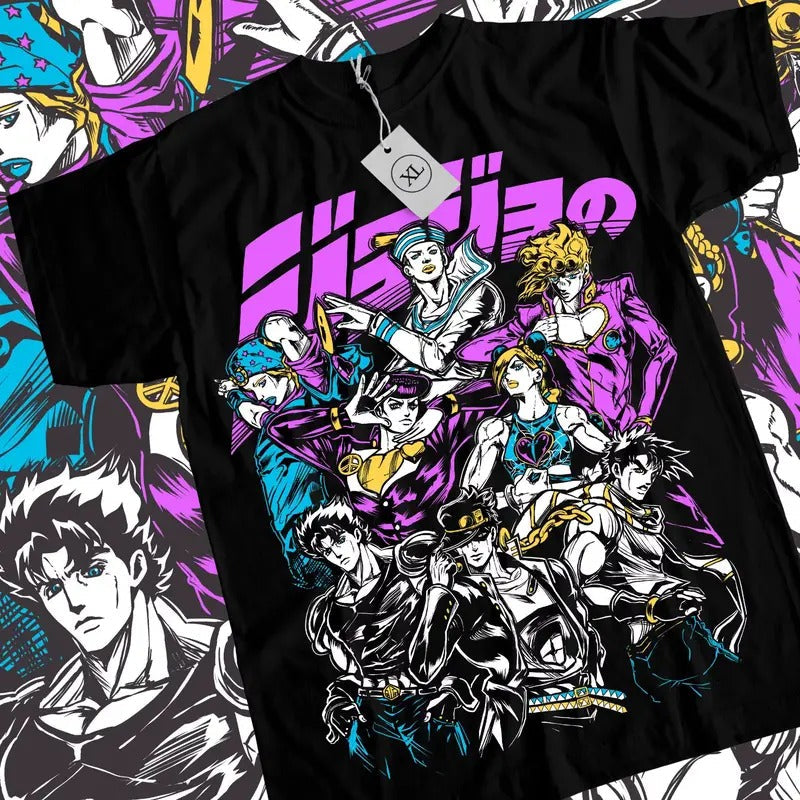 Jojo's Bizarre Adventure T-shirt Anime Manga Graphic Design Shirt Tee All Size Hoodie, Sweatshirt | RetroVerseTees.com