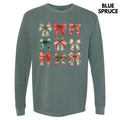 Jolly Christmas Bow Collage Long Sleeve Comfort Colors T-Shirt 'NLB' Hoodie, Sweatshirt | RetroVerseTees.com