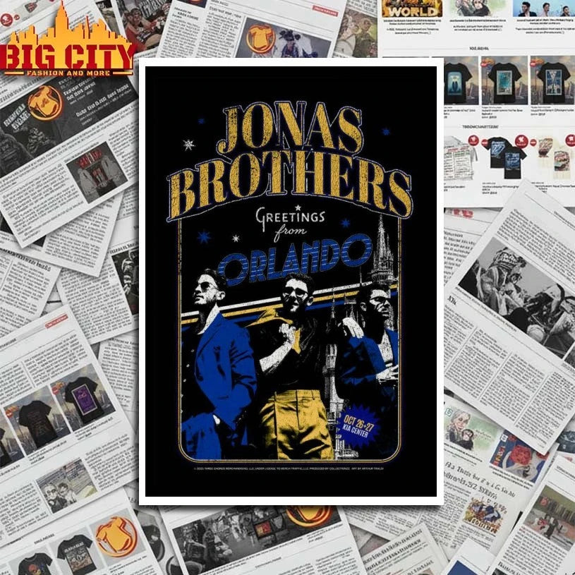 Jonas Brothers Concert Orlando, Florida Oct 26 + 27, 2025 Poster shirt