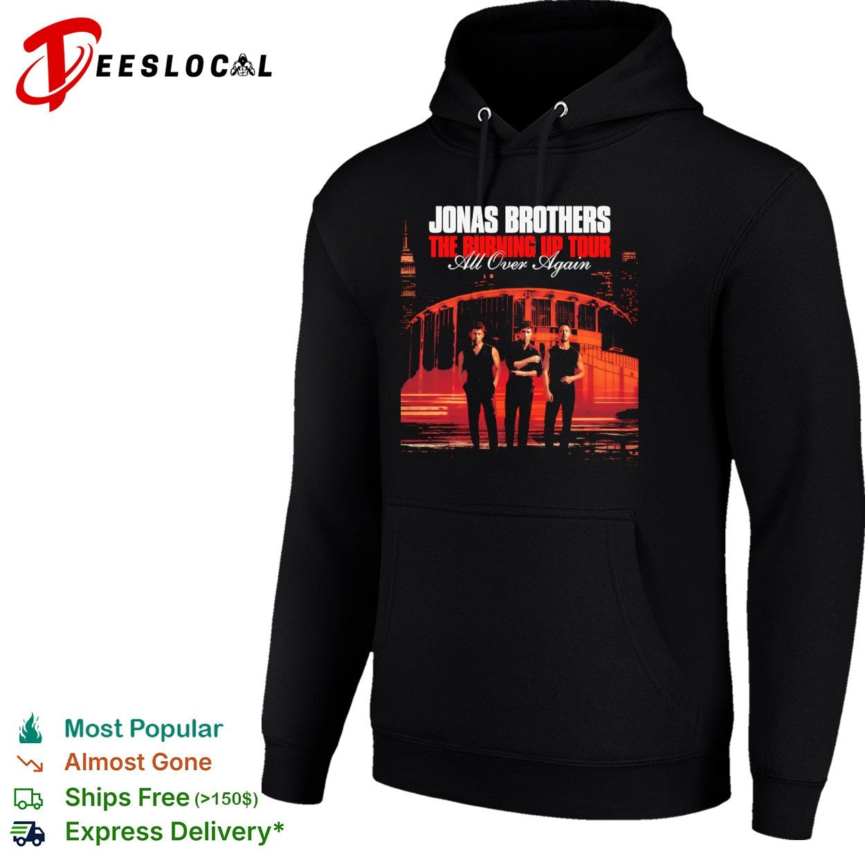 Jonas Brothers The Burning Up Tour All Over Again shirt