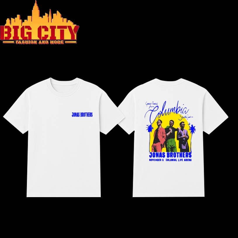 Jonas Brothers Tour Nov 6, 2025 Colonial Life Arena, Columbia, SC 2025 Two Sided Shirt