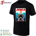 Jowls Dog Eating Burger Parody jaws shirt