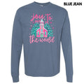 Joy To The World Pink Long Sleeve Comfort Colors T-Shirt 'NLB' Hoodie, Sweatshirt | RetroVerseTees.com