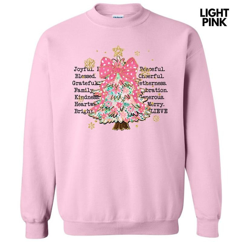 Joyful Peaceful Cheerful Tree Sweatshirt 'NLB' T-Shirts, Hoodie | RetroVerseTees.com