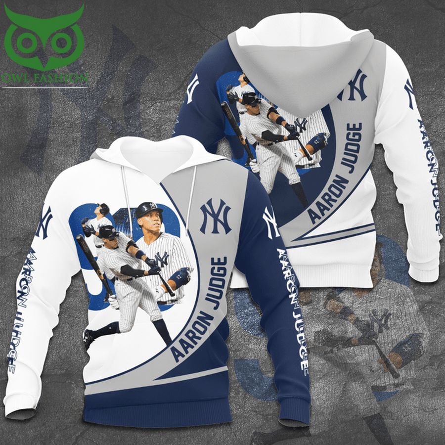 New York Yankees MLB Aaron Judge Gray Blue 3D Shirt