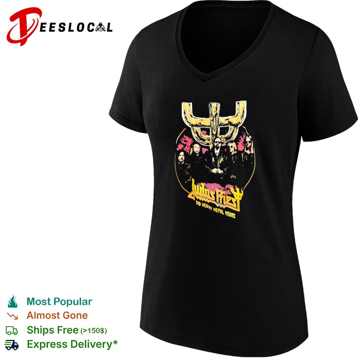 Judas Priest 50 Heavy Metal Years Band Concert shirt