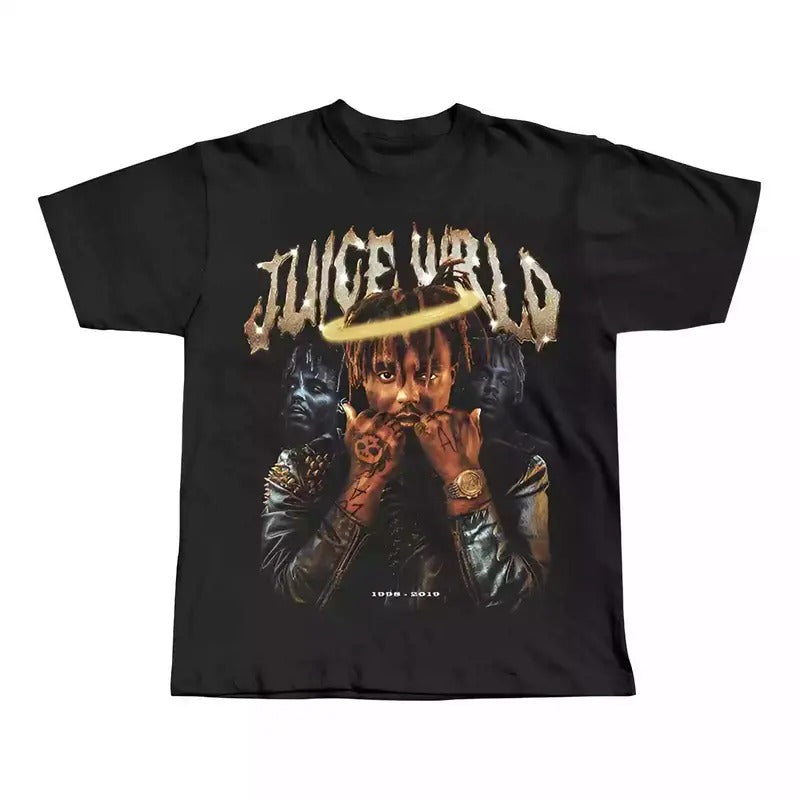 Juice WRLD Memorial Unisex T-shirt Cotton Fabric, Vintage Classic For Fan Top Tshirt Hoodie, Sweatshirt | RetroVerseTees.com