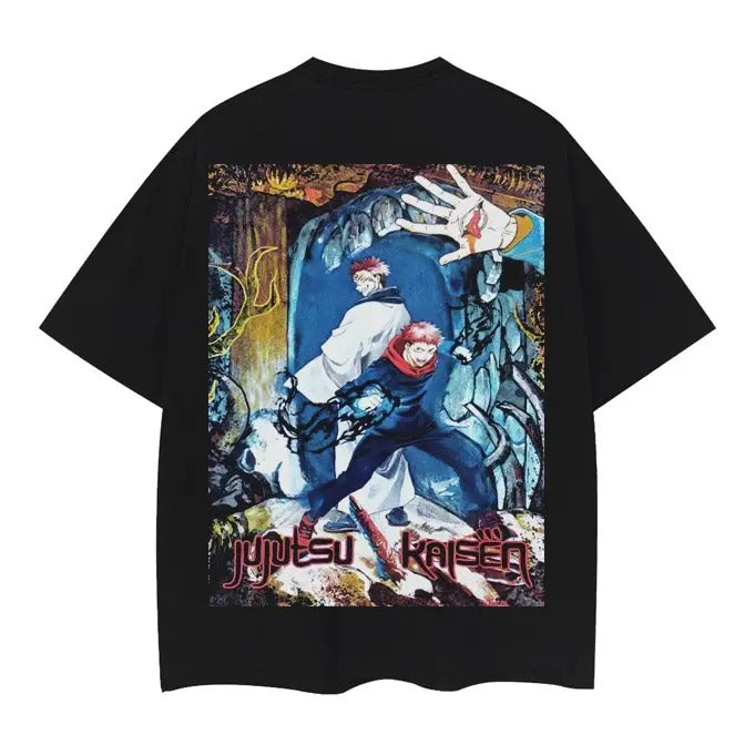 Jujutsu Kaisen "Sukuna & Itadori" Heavyweight Vintage Tee 100% Cotton OVERSIZED Anime T-shirt Menswear Top Casual...