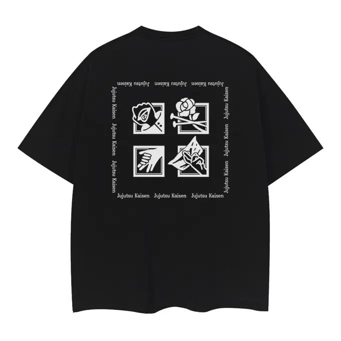 Jujutsu Kaisen "The Four" Heavyweight Vintage Tee 100% Cotton OVERSIZED Anime T-shirt Menswear Top Casual Streetwear...