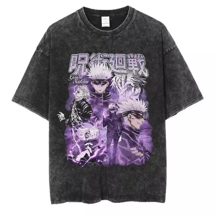 Jujutsu Kaisen Cosplay Anime T-Shirt Shirt Undershirt Vintage Washed Cotton Shirt Hoodie, Sweatshirt | RetroVerseTees.com