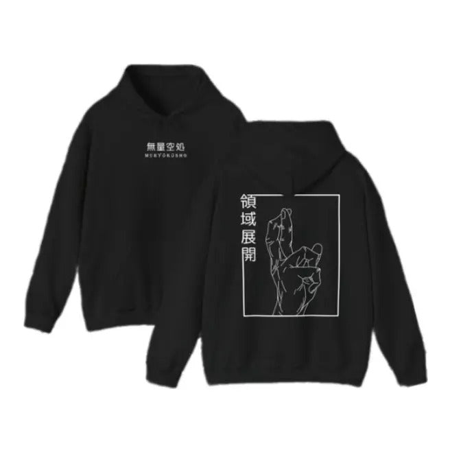 Jujutsu Kaisen Hoodie Domain Expansion Hand Sign Sweater Comfortable Unisex Hoodie Double-sided T-Shirts, Sweatshirt