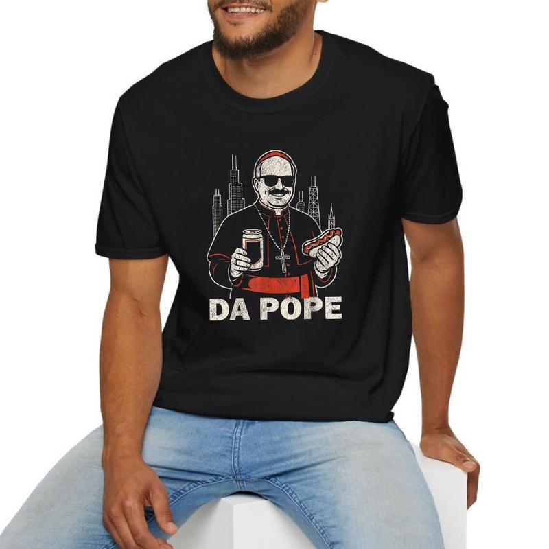 Jumpman Pope From America Christian T-shirt, Graphic Tees for Men Women Cotton Fabric Crew Neck Short Sleeve T-Shirt...
