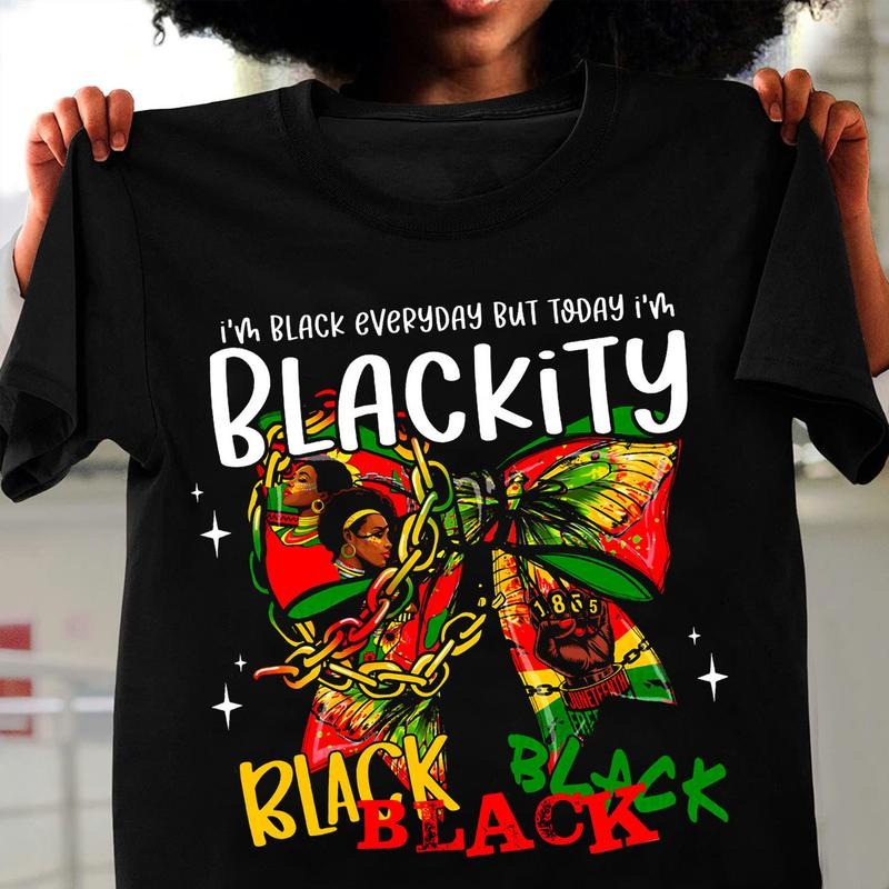 Juneteenth 1865 Black History Coquette Bow Tee, Black Freedom Blackinity Shirt, I Am Historic Celebrate Juneteenth Gift, Emancipation Day Shirt