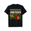 Juneteenth Celebrating Black Freedom 1865 Black History Lightsaber brand Shirt Cotton Casual Tshirts Crewneck Lightsaber...