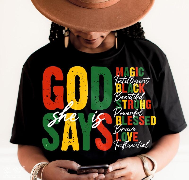 Juneteenth God Says I am T-shirt, Free-ish Shirt, 1865 Freedom Day Tees, Independence Day T-shirt, Black History Shirt, Gift for Her